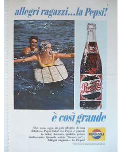 P65.029  Pubblicita' Advertising  Pepsi Cola bevanda gassata 1965  Clipping