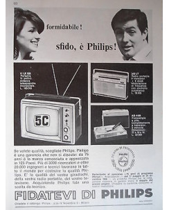 P66.003  Pubblicita' Advertising  Philips Tv,radio,transistor  1966  Clipping