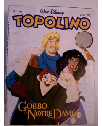 Topolino n.2140 -3 Dicembre 1996- Edizioni Walt Disney