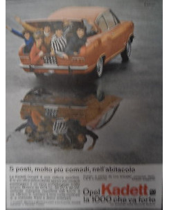 P66.009  Pubblicita' Advertising  Opel Kadett automobili  1966  Clipping