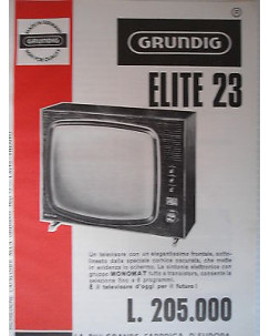 P66.011  Pubblicita' Advertising  Grundig elite23  televisori  1966  Clipping