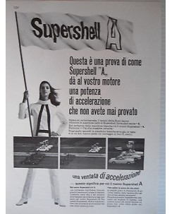 P66.023  Pubblicita' Advertising  Supershell combustibile auto  1966  Clipping