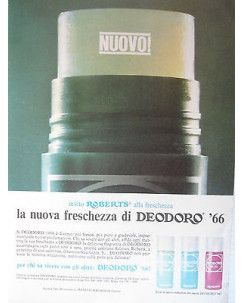 P66.029  Pubblicita' Advertising  Roberts Deodoro deodoranti  1966 Clipping