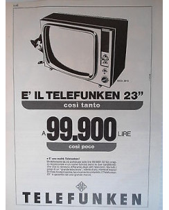 P66.035  Pubblicita' Advertising  Telefunken televisori   1966  Clipping