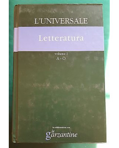 L'Universale: Letteratura vol. 1 A-O le Garzantine Il Giornale A80