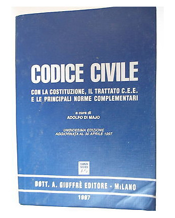 A. Di Majo: Codice Civile  XI ediz. 1997 Ed. Giuffrè [SR] A69