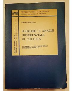 Diego Carpitella: Folklore e analisi differenziale di cultura ed. Bulzoni  A22