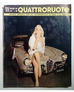 Quattroruote n. 11 nov. 1959 - Copertina Sosia Marilyn - Auto Elettriche