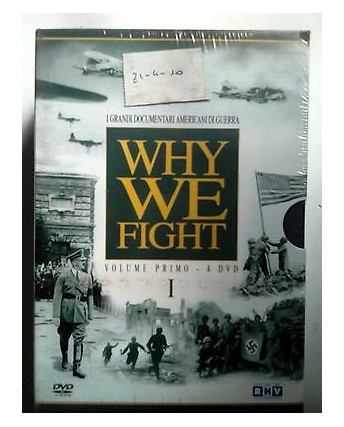 WHY WE FIGHT VOL. 1 GRANDI DOCUMENTARI AMERICANI GUERRA * COF. 4 DVD BLISTERATO
