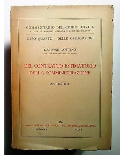 Cottino: Del Contratto Estimatorio della Somministrazione art. 1556/1570 A67
