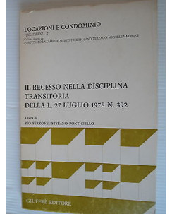 Locazioni e condominio Recesso disciplina transitoria 27Lug.1978 n.392 [SR] A31