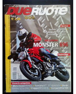 Due Ruote n. 37 mag 2008 - Monster 696, Yamaha MT -03, Moto Guzzi Stelvio...