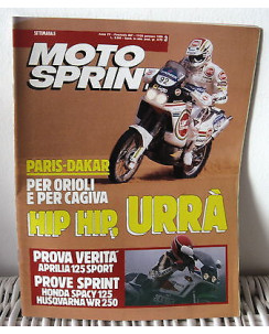 Motorsprint N. 3 Anno XV Paris-Dakar Aprilia 125 Sport Honda Spacy 125 