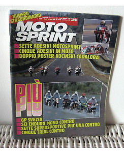 Motorsprint N. 33/34 Anno XV GP Svezia, poster Kocinski Cadalora 