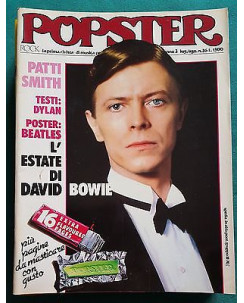 Popster n. 3/26 - Demetrio Stratos, David Bowie, Patty Smith, Dylan, No Poster