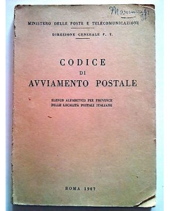 Codice di Avviamento Postale P.T. Roma 1967 [SR] A65