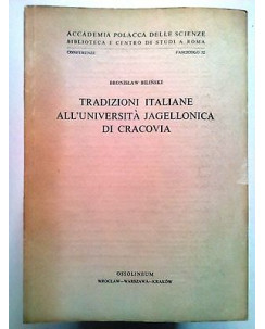 B. Bilinski: Tradizioni Italiane all'Università Jagellonica di Cracovia [SR] A65