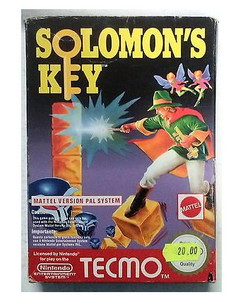 Videogioco per Nintendo con scatola: Solomon's Key - Mattel