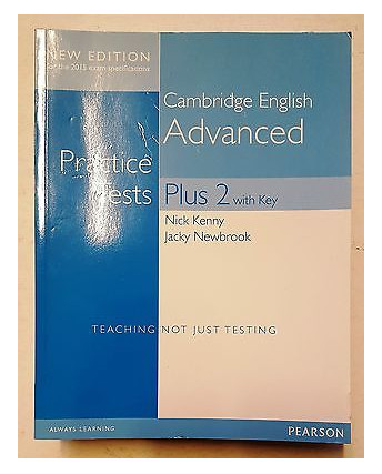 Cambridge English Advanced practice tests plus - ed. Pearson * NUOVO -40% * A79