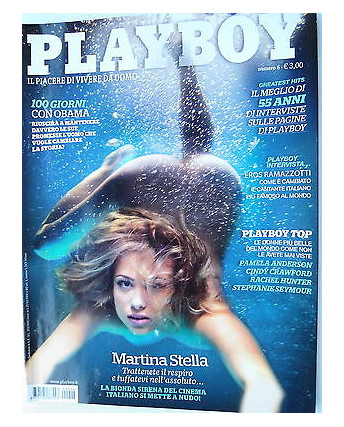 PLAYBOY   n.6  giu  2009  Martina Stella-Pamela Anderson-Cindy Crawford    [SR]