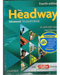 New Headway Advanced IV ed.Oxford con Dvd Tutor NUOVO Sconto 50% A78