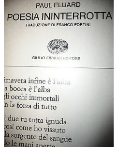 Paul Eluard: Poesia Ininterrotta Ed. Einaudi [RS] A48 