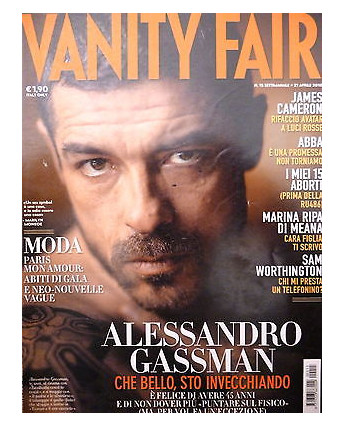 VANITY FAIR n. 15 [21 APRILE 2010] ALESSANDRO GASSMAN,JAMES CAMERON, ABBA [SR]