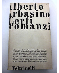 ALBERTO ARBASINO: Certi romanzi I° ed. 1964 edizioni FELTRINELLI A82