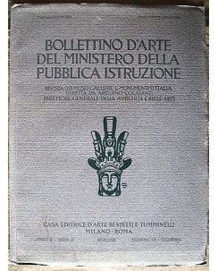 Bollettino d'arte del Ministero Pubblica Istruzione anno II serie II n. VI  FF13