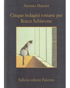 Antonio Manzini:cinque indagini romane Rocco Schiavone ed.Sellerio sconto A61