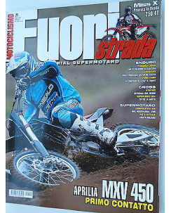 MOTOCICLISMO FUORI strada  n.4  apr  2004  Aprilia MXV450-KTM SXS R13