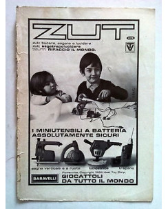 P71.009 Pubblicità Advertising MINIUTENSILI A BATTERIA ZUT RIFACCIO IL MONDO '71