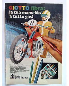 P72.013 Pubblicità Advertising GIOTTO FIBRA: LA TUA MANO FILA A TUTTO...  * 1972
