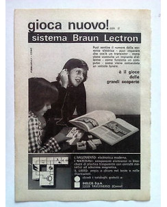 P72.018 Pubblicità Advertising GIOCA NUOVO! CON IL SISTEMA BRAUN LECTRON * 1972
