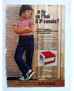 P72.020 Pubblicità Advertising CINEVISOR A COLORI - 3° CANALE * 1972 *