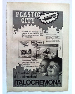 P72.022 Pubblicità Advertising PLASTIC CITY + DINAMIC - ITALOCREMONA * 1972