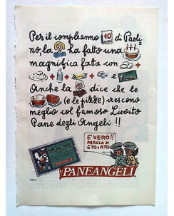 P72.028 Pubblicità Advertising LIEVITO PANEANGELI - PAROLA DI ETO & ATO * 1972 *