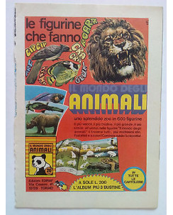 P73.002 Pubblicità Advertising IL MONDO DEGLI ANIMALI - FIGURINE EDIRAF * 1973 *