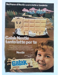 P73.004 Pubblicità Advertising GALAK NESTLE' TANTO LATTE PER TE * 1973 *