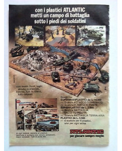 P74.005 Pubblicità Advertising ATLANTIC - PLASTICI PER CAMPO DI BATTAGLIA * 1974