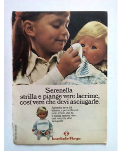 P76.005 Pubblicità Advertising SERENELLA STRILLA E PIANGE VERE LACRIME * 1976 *