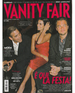 VANITY FAIR n.10 15 mar 2007 L.Di Caprio - G.Clooney - P.Cruz - A.Warhol