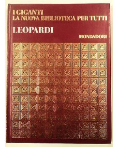 I Giganti N. 19: Leopardi Ed. Mondadori A02