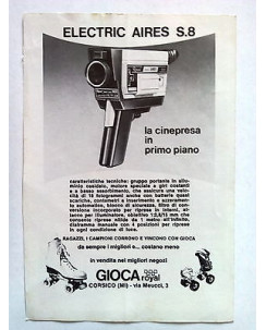 P79.013 Pubblicità Advertising ELECTRIC AIRES S.8 LA CINEPRESA IN PRIMO... *1979