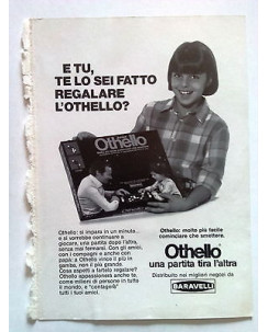 P79.014 Pubblicità Advertising OTHELLO - GIOCO IN SCATOLA BARAVELLI * 1979 *