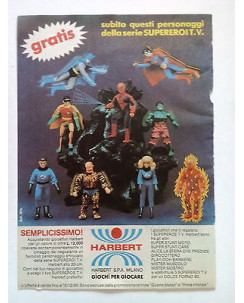 P80.011 Pubblicità Advertising HARBERT SUPEREROI SUPERMAN BATMAN F4 HULK * 1980