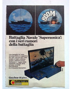P80.019 Pubblicità Advertising BATTAGLIA NAVALE SUPERSONICA CLEMENTONI * 1980 *