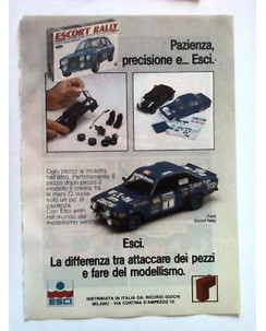 P80.022 Pubblicità Advertising ESCI - ESCORT RALLY MODELLISMO * 1980 *