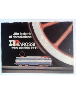 P80.025 Pubblicità Advertising RIVAROSSA TRENI ELETTRICI HI-FI * 1980 *