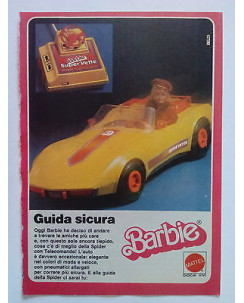P81.005 Pubblicità Advertising BARBIE GUIDA SICURA * 1981 * 2 PAGINE!